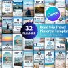 Road Trip Travel Pinterest Template Ngang