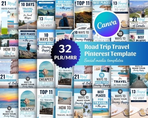 Road Trip Travel Pinterest Template Ngang