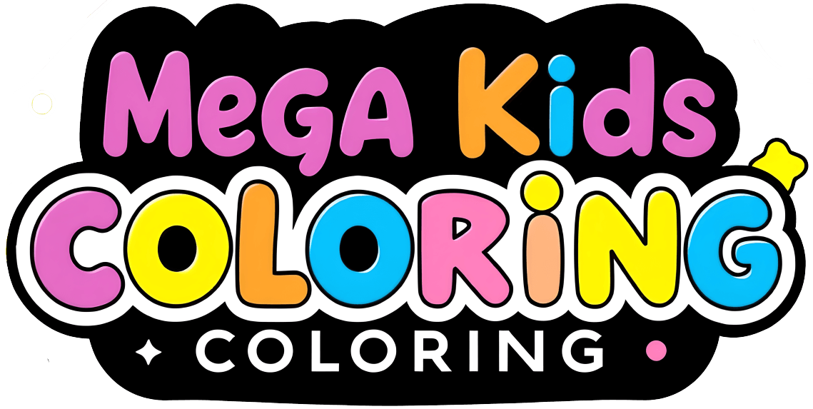 Logo Mega Kids Coloring Nen