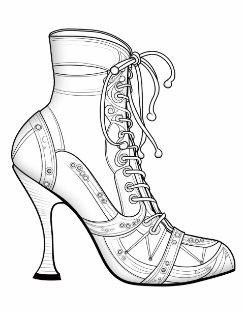 240 Fashion Shoes Coloring Pages 1