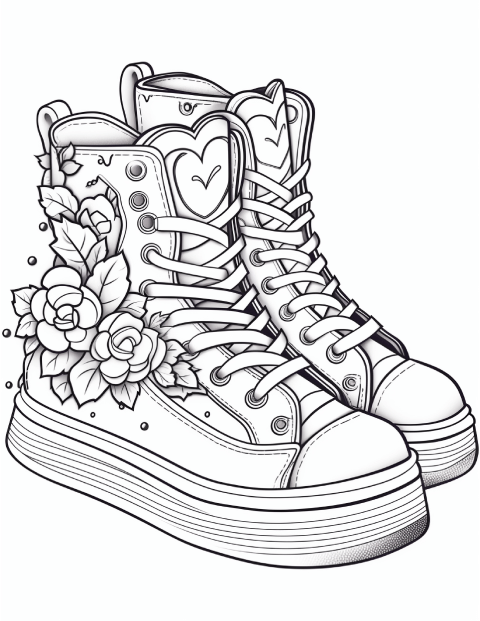 240 Fashion Shoes Coloring Pages 13