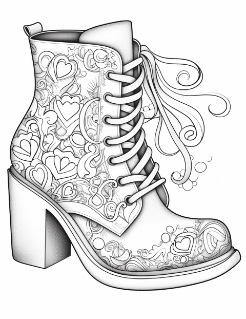 240 Fashion Shoes Coloring Pages 2