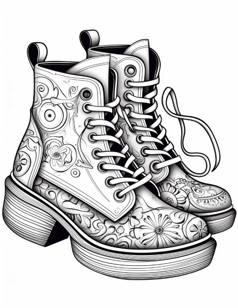 240 Fashion Shoes Coloring Pages 4