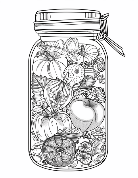 250 Life Inside Jar Coloring Pages For Adults 13