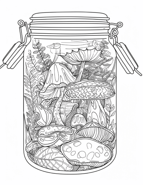 250 Life Inside Jar Coloring Pages For Adults 14