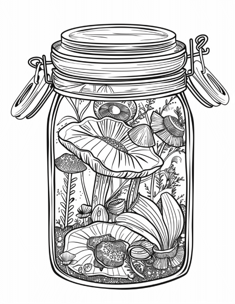 250 Life Inside Jar Coloring Pages For Adults 2