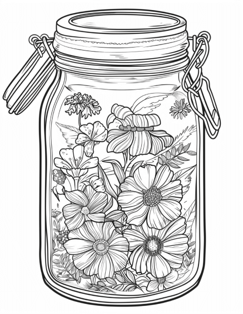 250 Life Inside Jar Coloring Pages For Adults 4