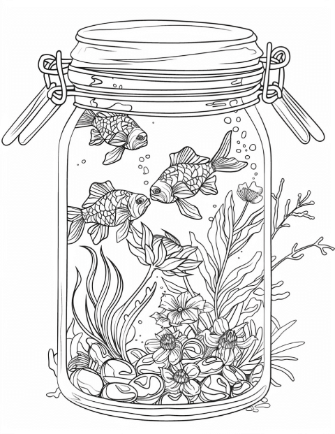 250 Life Inside Jar Coloring Pages For Adults 8