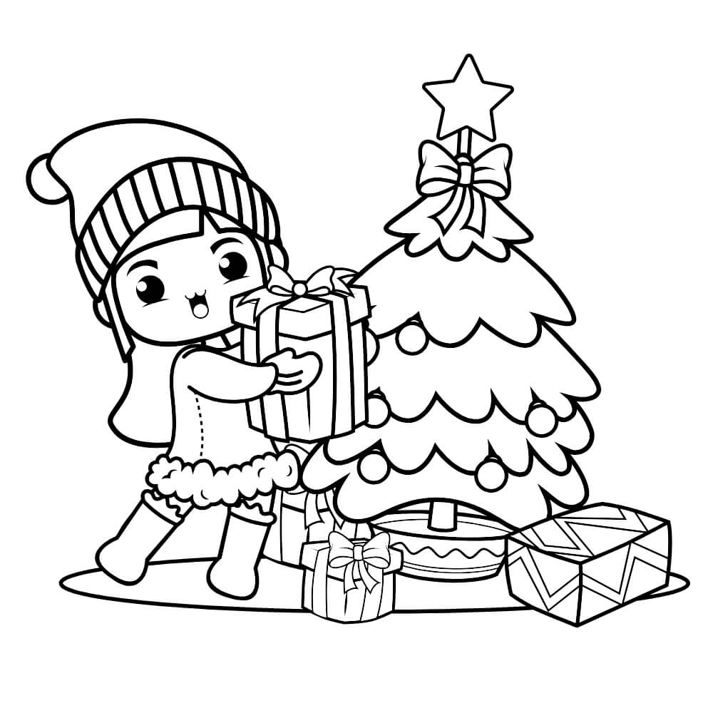 50 Cute Girls Christmas Coloring Pages 10