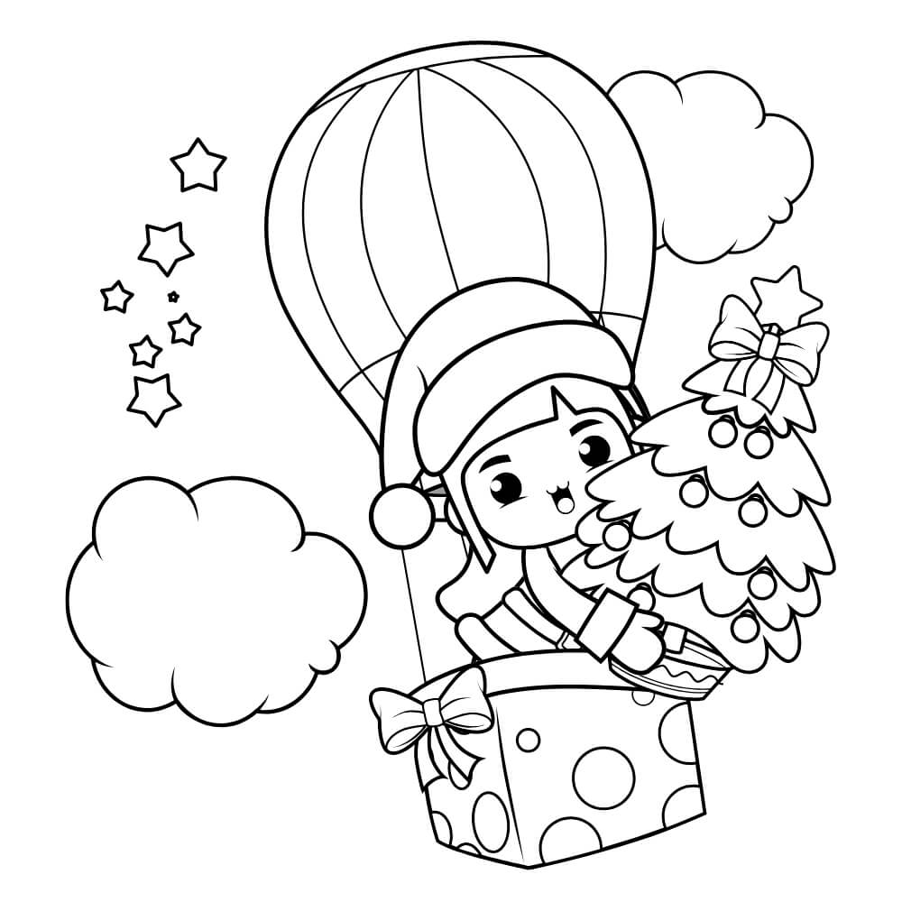 50 Cute Girls Christmas Coloring Pages 13