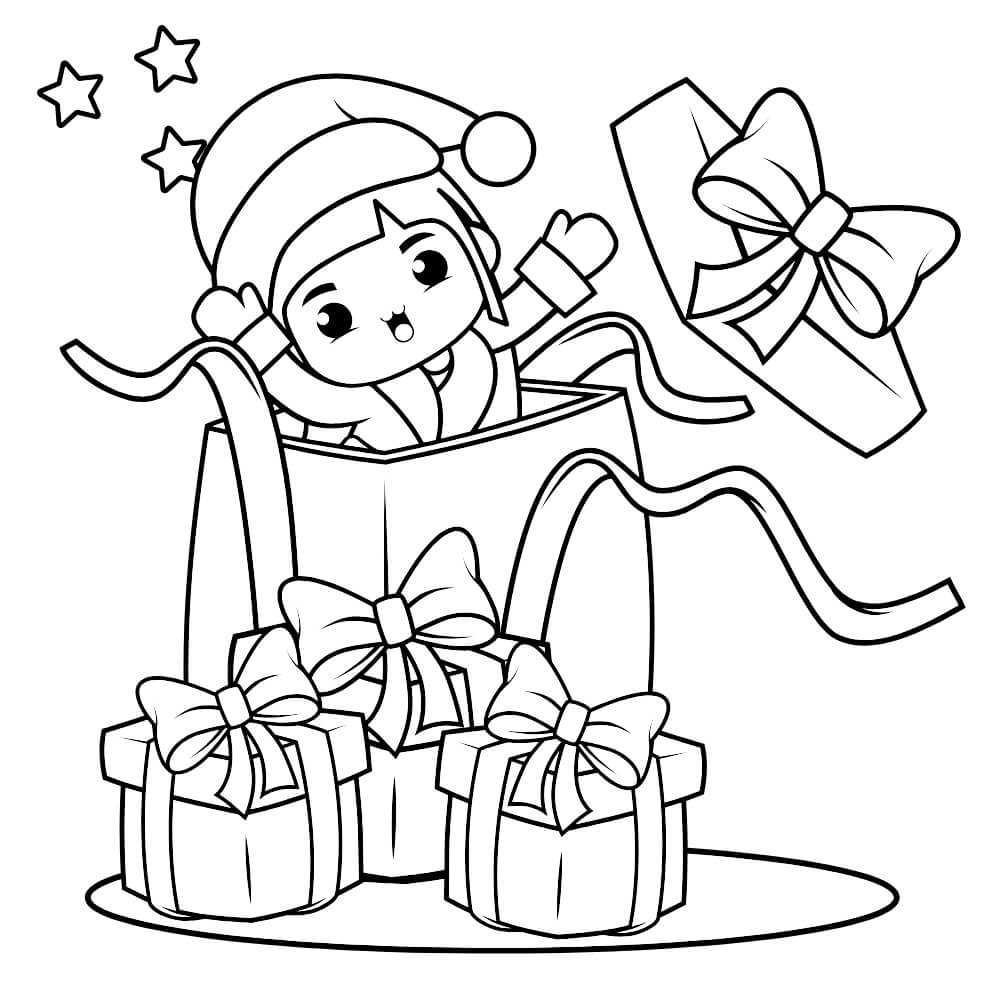 50 Cute Girls Christmas Coloring Pages 5