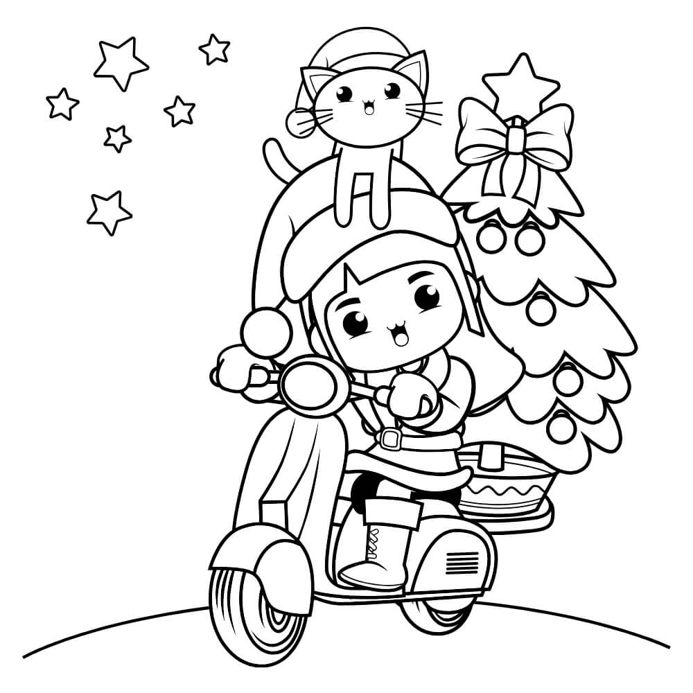 50 Cute Girls Christmas Coloring Pages 6