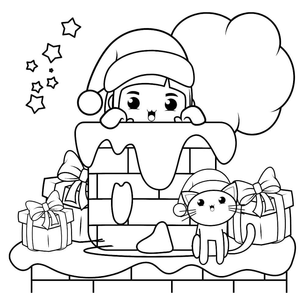 50 Cute Girls Christmas Coloring Pages 8