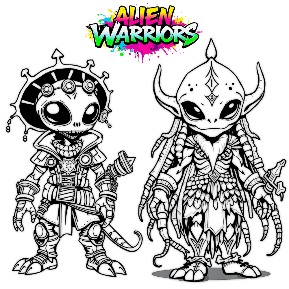 Alien Warriors Coloring Pack Demo 2