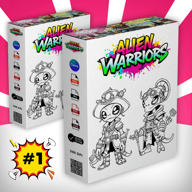 Alien Warriors Coloring Pack Sp 1