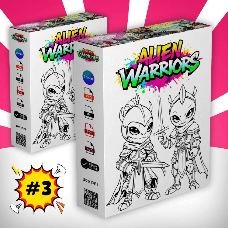 Alien Warriors Coloring Pack Sp 3