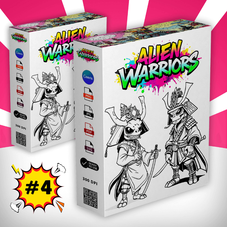 Alien Warriors Coloring Pack Sp 4