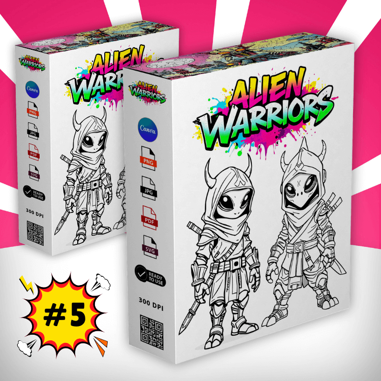 Alien Warriors Coloring Pack Sp 5