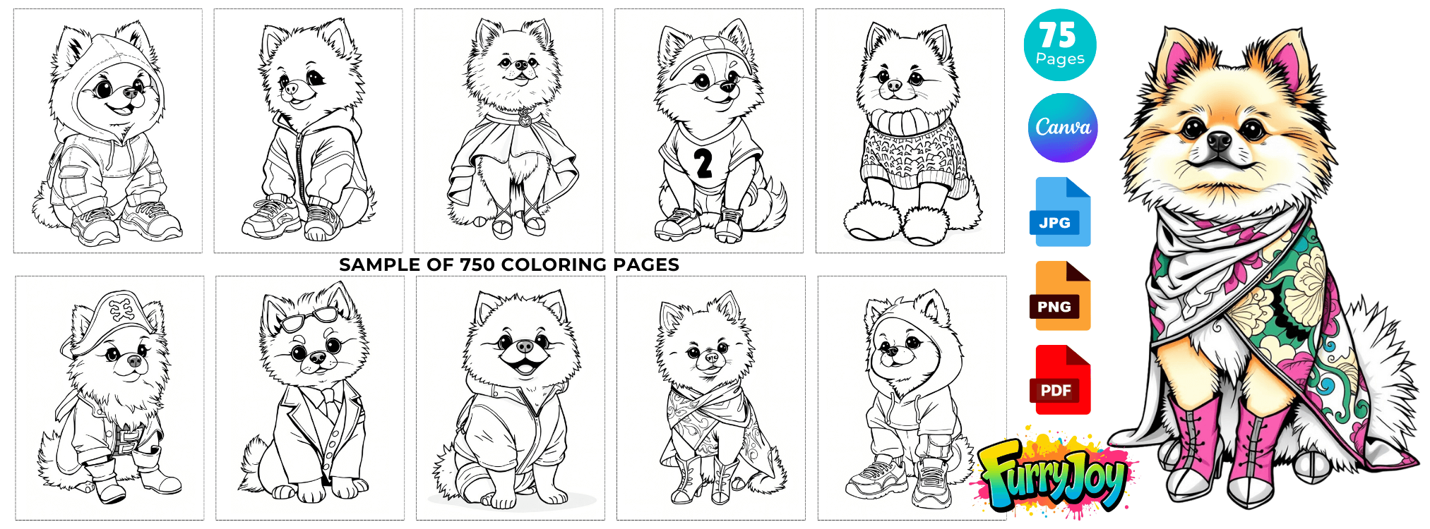 Furry Fashion Coloring Pack (plr) Fe2 10